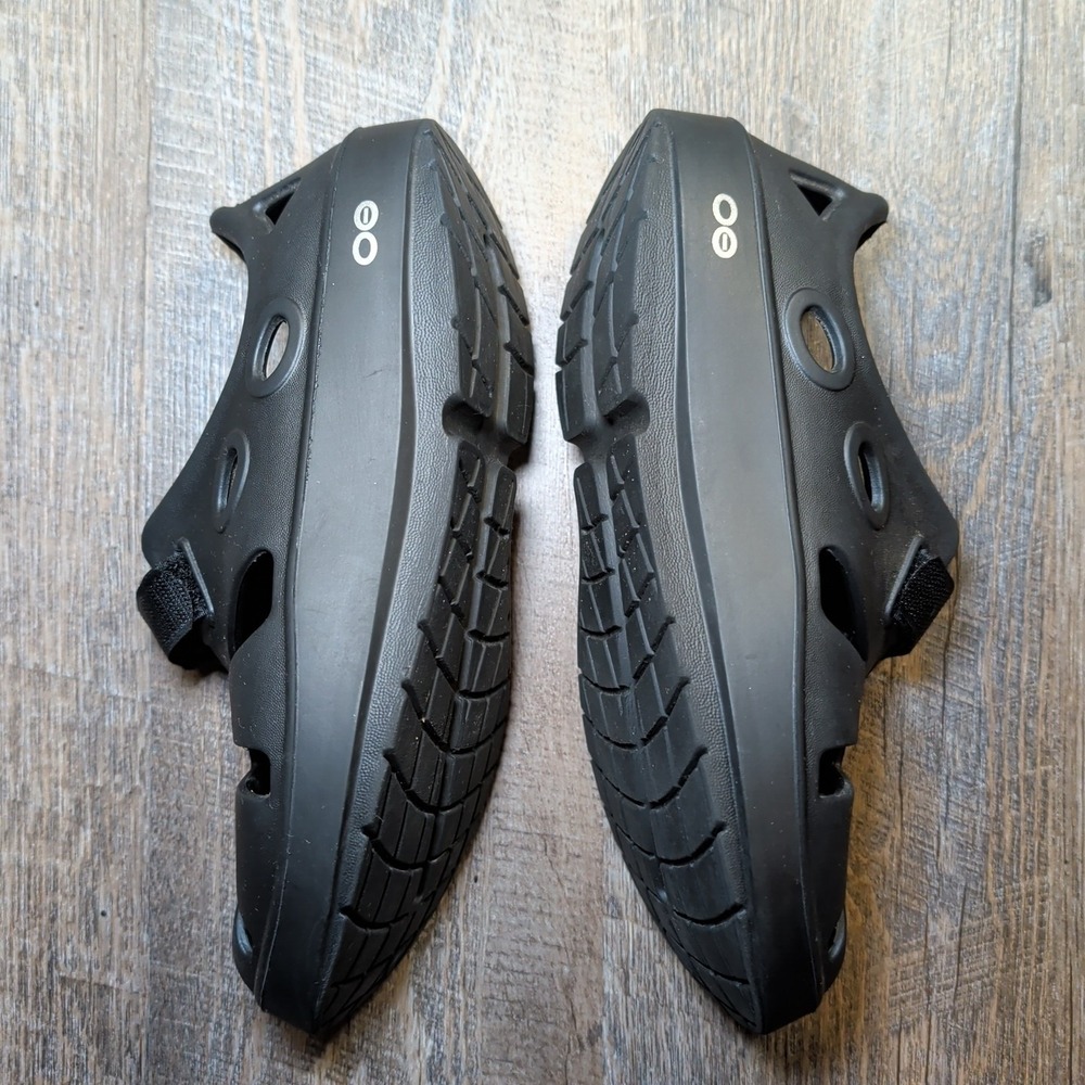 OOFOS OOcandoo Recovery Shoes Womens Size 7 Mens 5 Black Comfort Sandals - Picture 10 of 13